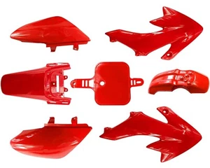 Plastic Kit Honda CRF50 XR50 CRF XR 50 SDG SSR Pro Pit Bike 70CC 110CC 125CC RED - Bild 1 von 9