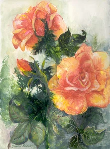 THE ROSES 8X10 FLOWER print by Artist Sherry Shipley - Picture 1 of 1