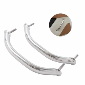 2X Barco Acero Inoxidable 12" Marina Agarre Manija Pasamanos Ovalado Tubo Mango y Rieles - Imagen 1 de 7