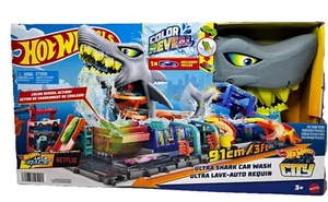 Hot Wheels City Ultra Shark Car Wash Playset with Color Reveal - NEW IN BOX - Picture 1 of 8