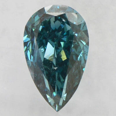 Loose Pear Shape Diamond Fancy Blue Color Enhanced 1.03 Carat SI1 IGI Certified - Image 1 of 4