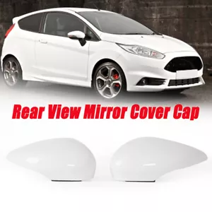 1Pair White Rearview Mirror Indicator Light Cover For Ford Fiesta MK7 2008-2017 - Picture 1 of 8