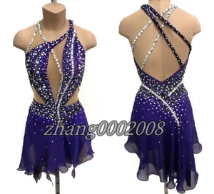Stylish Ice skating dress.Competition Figure Skating Dress.Twirling Baton Custom - Picture 1 of 7