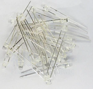 100pcs 3mm White Round Light Bulb LED Lamps [SN3] - Picture 1 of 3