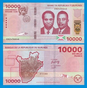 Burundi 10000 Francs P 59 New 2022 ( 2023 ) UNC 10,000 - Picture 1 of 1