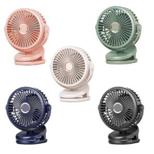 Multifunctional USB Clip Fan Personal Desk Fan USB/Battery Powered with 4 Speed - Picture 1 of 10