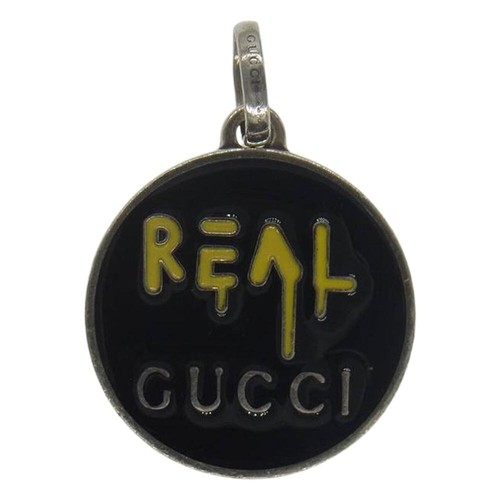Ciondolo Gucci solo top GHOST VERO smalto argento nero 925 ottimo dal Giappone