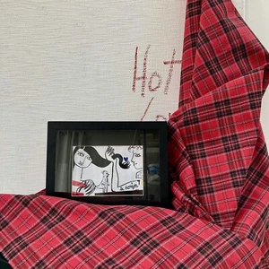 "design tessuto!" OFFERTA% CHECK COMPANY*Quadri cotone fisso rosso Nya Nordiska - Foto 1 di 7