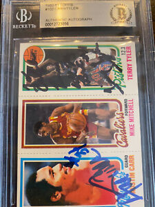 Austin Carr/Terry Tyler Dual #102 signed autograph 1980-81 Topps Basketball Nice