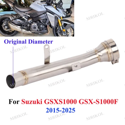 Tubo de escape de diámetro original para Suzuki GSXS1000 GSX-S1000F 15-25 Foto 1 de 4