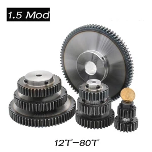 Mod 1.5 Spur Gears Pinion Gear 12 - 80 Teeth 5mm - 25mm Bore With Screw Hardened - Picture 1 of 6