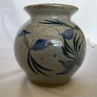 Gray Stoneware Blue/Green Floral 5