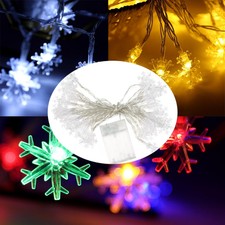 LED Snowflake Fairy String Light Christmas Party Curtain Wedding Energy-savingUK
