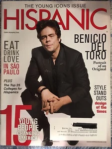 Hispanic Magazine Benicio Del Toro February/March 2010 010915R - Picture 1 of 2
