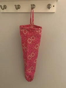Floral Plastic Grocery Bag Holder Dispenser Garage Kitchen Storage Organizer - Picture 1 of 1
