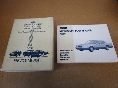 1992 Lincoln Town Car shop сервисная проводка дилер ремонт электрическое руководство КОМПЛЕКТ - Изображение 1 из 4
