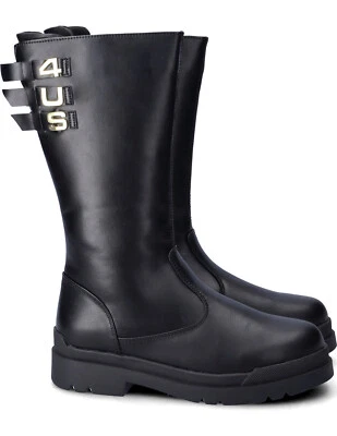 4US Botas Para Jóvenes Con Cremallera, By Cesare Paciotti - NER (NEGRO) - Imagen 1 de 4