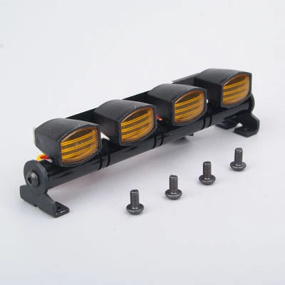 Metal MultiFunction Ultra LED Light Bar Yellow Police Lenses for 1/10 1/8 RC Car - Image 1 of 4