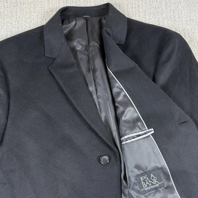 Gabardina larga de lana negra para hombre Jos A Bank XL (46) Foto 1 de 4