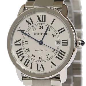 CARTIER UHR RONDE SOLO DE CARTIER XL W6701011 AUTOMATIK DATUM SILBER ZIFFERBLATT HERREN - Bild 1 von 10