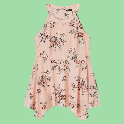 Blusa Torrid Babydoll Diosa Cuello Satinado Sin Mangas 2X Rosa Floral Nueva con Etiquetas Foto 1 de 4
