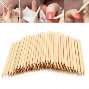 Wood Wood Tools Wooden-Sticks 100pcs 12.5cm 4.92inch Art Cuticle Pusher - Picture 1 of 48