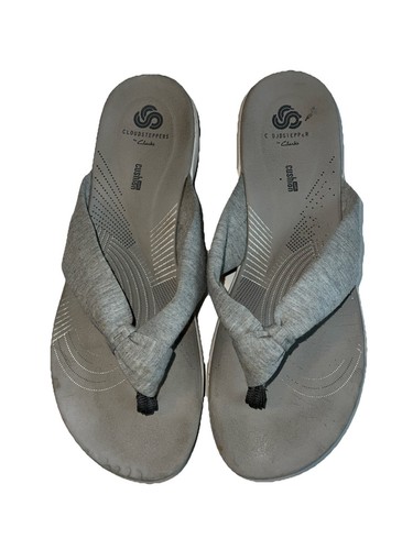 Clarks Cloudsteppers Arla Glison Sandali Ortholite Donna Grigio 10 Medium