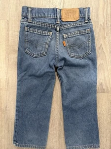 Vintage Levis 512 Jeans Youth Tapered Blau Denim Orange Tab 80er Kinder Größe 4 - Bild 1 von 9