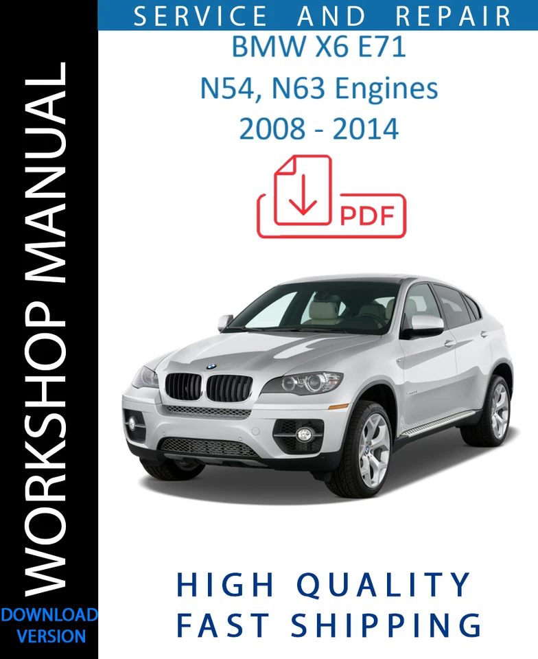 BMW X6 E71 2008 2009 2010 2011 2012 2013 2014 MANUAL TALLER REPARACIÓN SERVICIO Foto 1 de 1