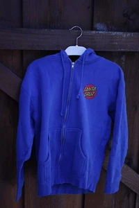 Santa Cruz Classic Logo Full Zip MediumBlue Sweatshirt - Picture 1 of 6