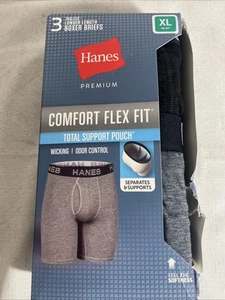 Hanes Premium Herren Slips 3er Pack Unterwäsche Comfort FLEX Stützbeutel 40-42" XL - Bild 1 von 2