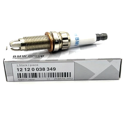 Genuine BMW Spark Plug 12120038349 NGK ZKBR7A-HTU N43 N53 E90 E87 E60 F10 - Image 1 of 4