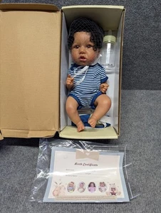 Lifelike Reborn Baby Doll 12" Soft Body Realistic Newborn Baby African American - Picture 1 of 8