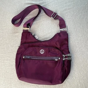 Baggallini Charlotte Organizer Umhängetasche Handtasche Mulberry RFID Reise - Bild 1 von 9