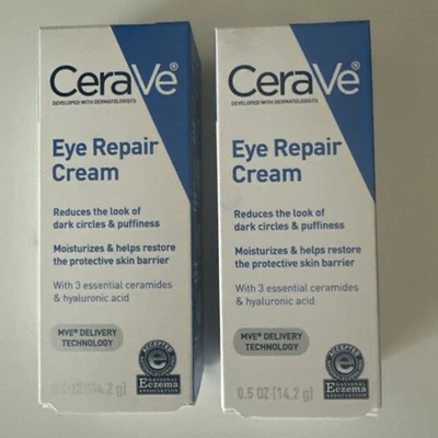 PACK de 2 cremas reparadoras de ojos CeraVe para ojeras e hinchazón 0,5 fl oz/14,2 g Foto 1 de 2