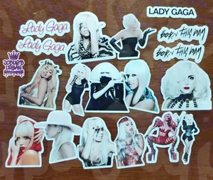 18 pcs Stickers: Lady Gaga Glossy Stickers - Picture 1 of 2