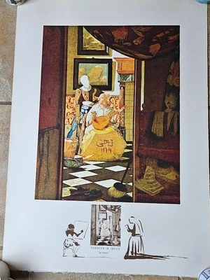 Salvador Dali Vermeer La Lettre Love Letter Changes in Great Masterpieces error - Image 1 of 4