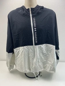 Under Armour Loose Black/White Full Zip With Hood Hoodie Mens XL - Picture 1 of 4