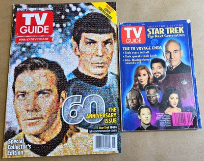 2 TV Guide mags 5/14/1996 STNG & April 2013 double issue Anniversary - Image 1 of 4