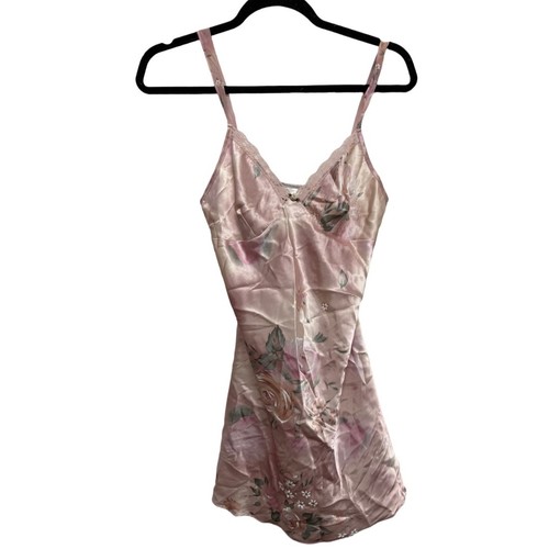 UNDERCOVER Camicia da notte vintage Secret Treasures sexy abito slip orlo in pizzo rosa taglia small