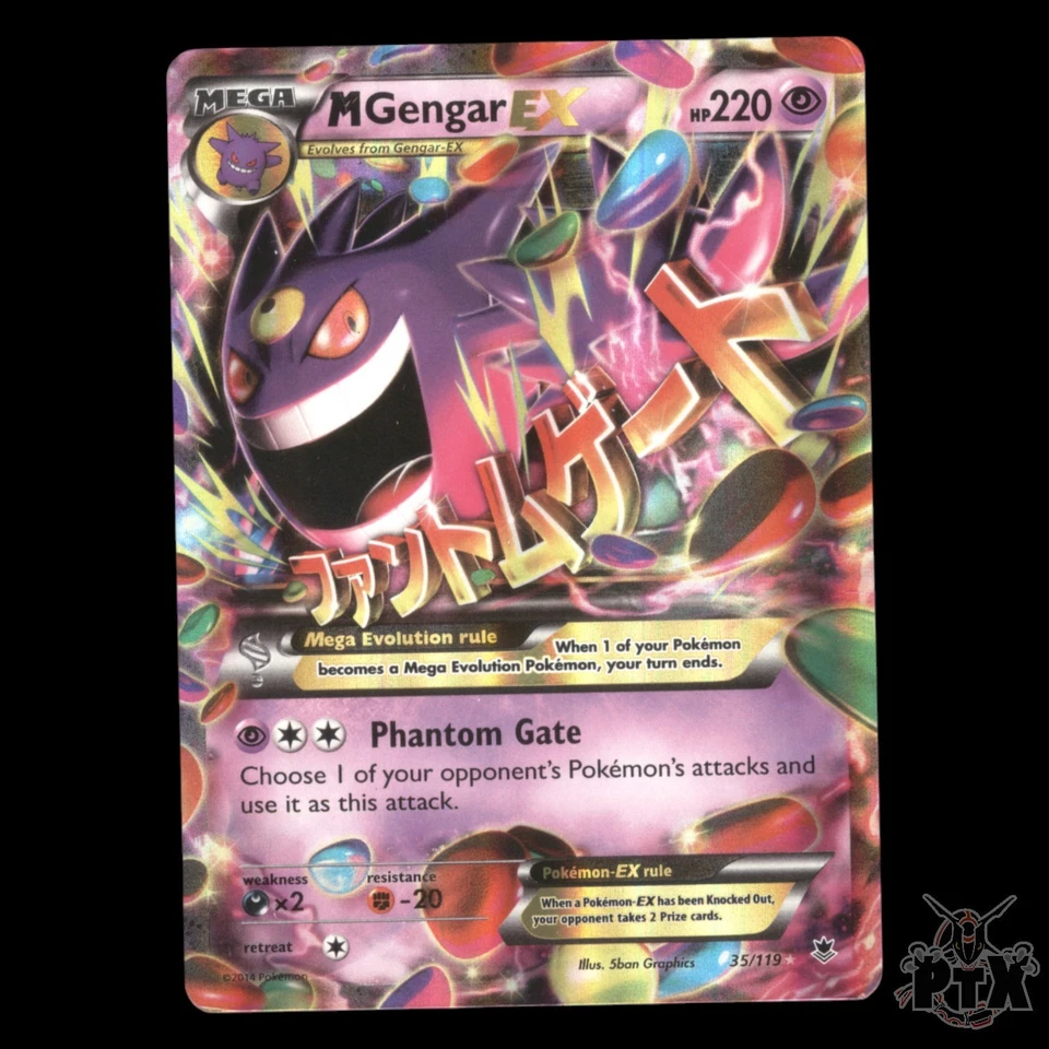 M Gengar EX #35/119 Phantom Forces MP/Moderatly Played Pokemon 2014 - Image 1 of 3