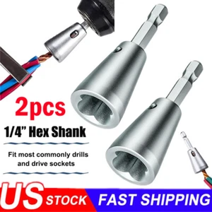 2X Wire Stripping Twisting Tool Electrical Drill Wire Stripper Cable Nut Twister - Picture 1 of 14