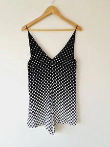 Mono sin mangas manchado blanco y negro Zimmermann TALLA 1 Au 8 10 - Imagen 1 de 6