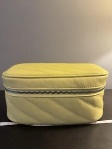 Bluemercury Yellow Zippered Makeup Bag with Handle 9” x 5” x 5” NEW - Picture 1 of 6
