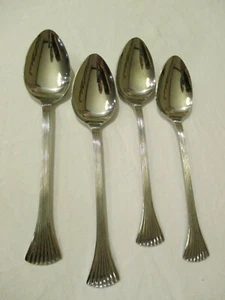 Juego de 4 cucharas de sopa Reed & Barton Bretton Woods cubiertos estilo concha 7 3/8" - Imagen 1 de 7