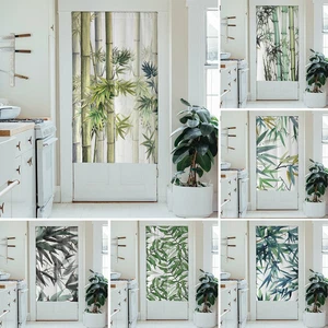 Ink Bamboo Japanese Door Curtains Window Hanging Half Kitchen Doorway Divider