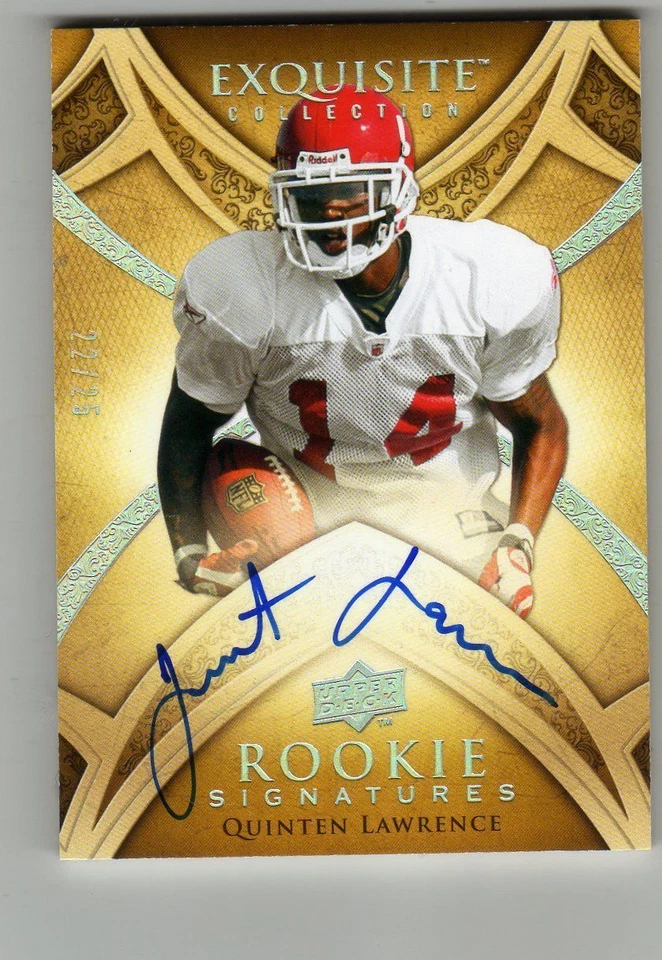 2009 EXQUISITE SILVER AUTO AUTOGRAPH QUINTEN LAWRENCE ROOKIE CARD RC #22/25  - Image 1 of 1