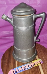Antique Pairpoint Pewter S Silver Coffee Pitcher Jug P7928 Cork Top Cover Lid - Picture 1 of 18