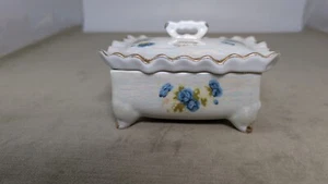 Vintage Diamant Fine China Schmuck Schale mit Gold Akzenten Made in Korea - Bild 1 von 7