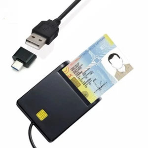 USB C Smart Card Reader, Gialer X01 PC/SC SIM Card Encoder Writer für SIM Karte - Bild 1 von 7